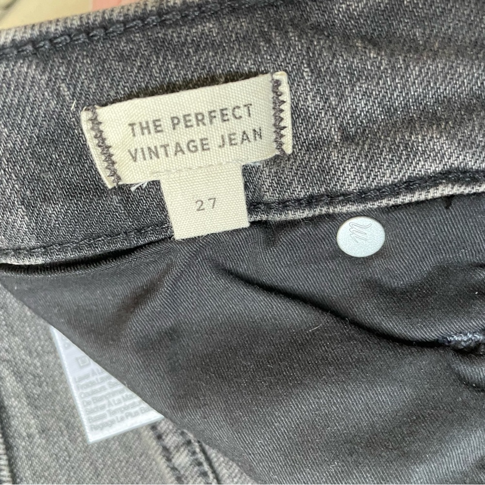 Madewell Women’s Charcoal Perfect Vintage Straight Jeans, 27, New without Tags - Picture 4 of 5